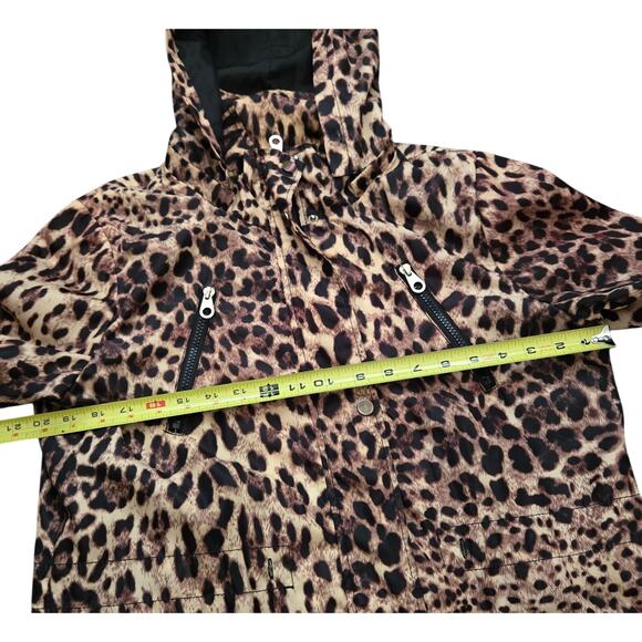 Kelyna Paris Womens Animal Print Raincoat with Detachable Hood Size Large - Picture 10 of 14